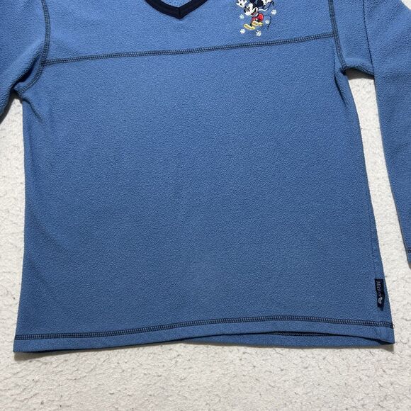 Vintage Disney Mickey Unlimited Women's Small V Neck Fleece Pullover Sweater - Picture 4 of 12